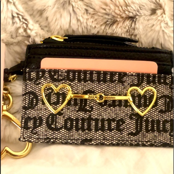 JUICY COUTURE NWT CARD AND COIN HEART ❤️ TO HEART GOTHIC STATUS BLACK - Picture 2 of 9